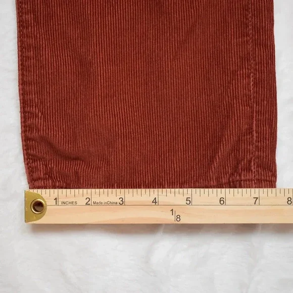 GAP Factory Mens Corduroy Pants Sz 32/30 Straight Fit 100% Cotton 5 Pocket Rust - Picture 14 of 16